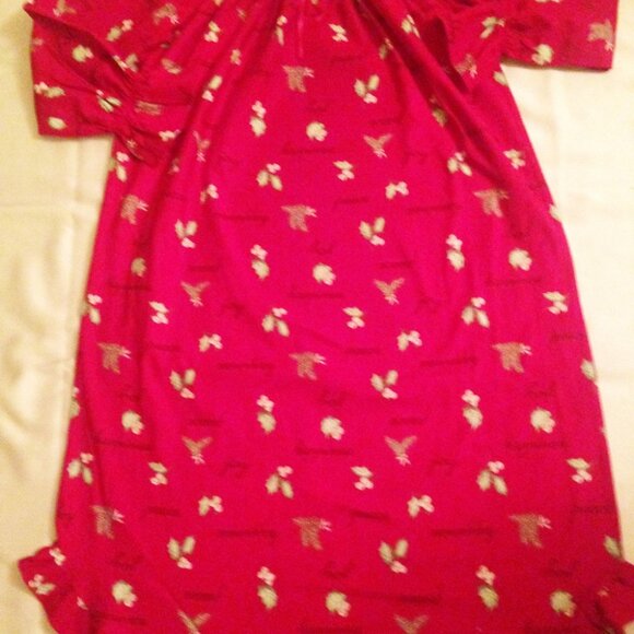 Gown Christmas womens new size S erika taylor intimates cotton flannel - Picture 2 of 2